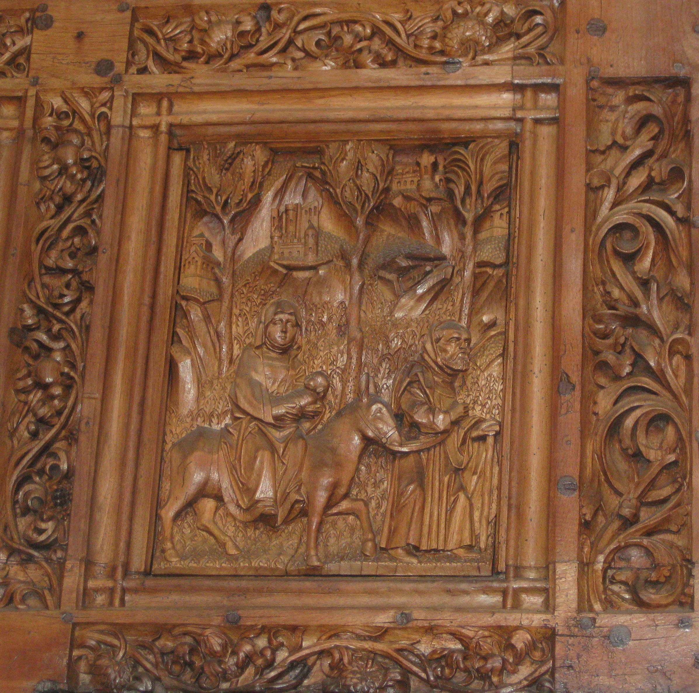 picture of an ancient wood carving